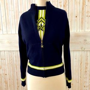 St. John by Marie Gray Navy sweater twin set Size P